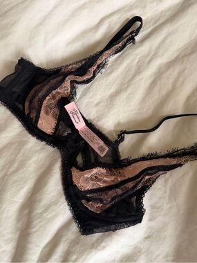 Agent Provocateur Saffi Black/Nude Bra UK 32B